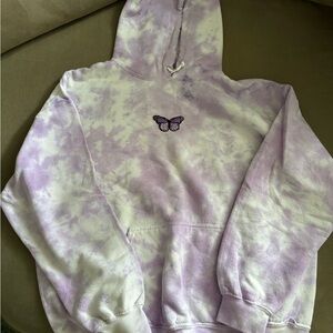 Gildan Tie Dye Butterfly Hoodie